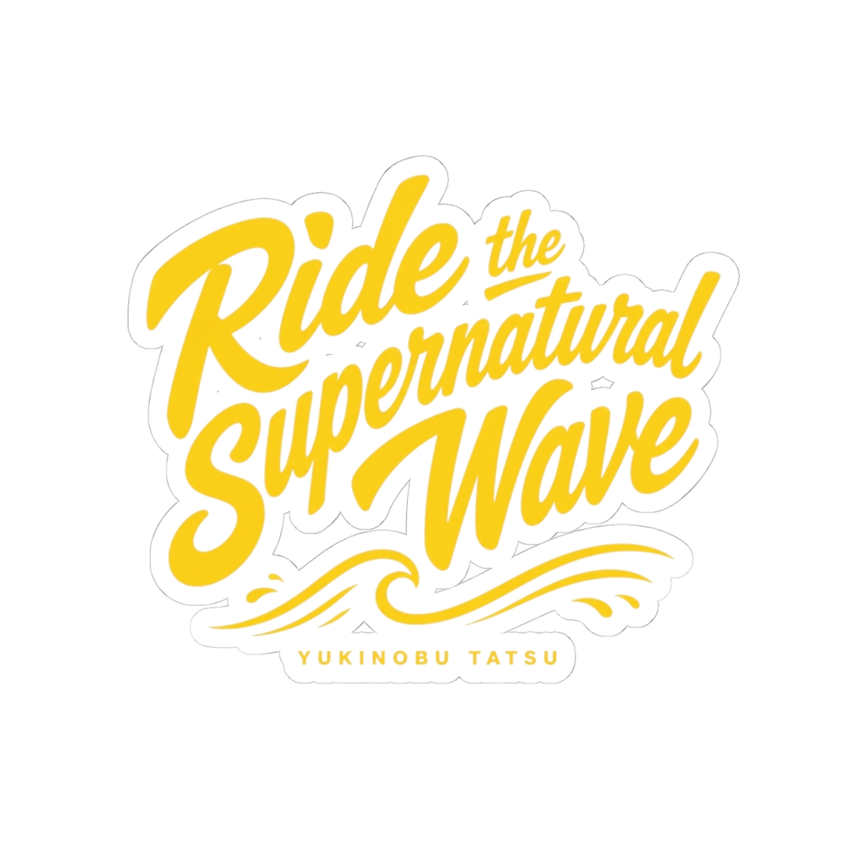 Dandadan "Ride the Supernatural Wave" Sticker - alternate angle 2, merchandise