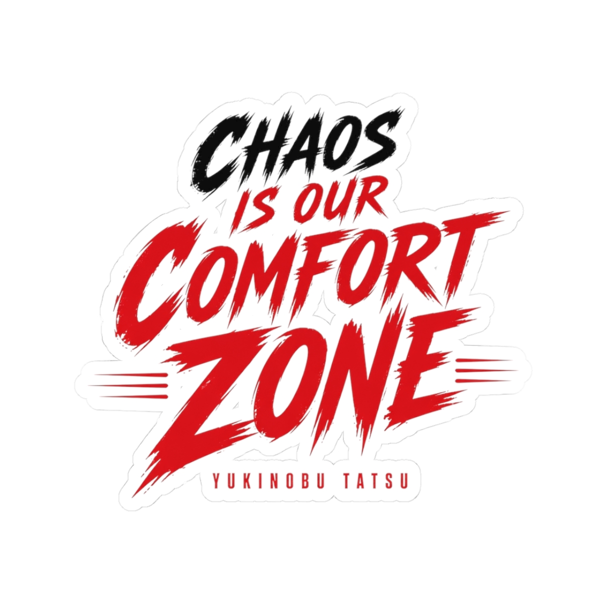 Dandadan "Chaos is Our Comfort Zone" Sticker - alternate angle 1, merchandise