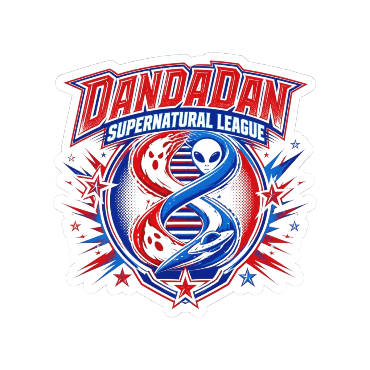 Dandadan "Dandadan Supernatural League" Sticker - alternate angle 2, merchandise