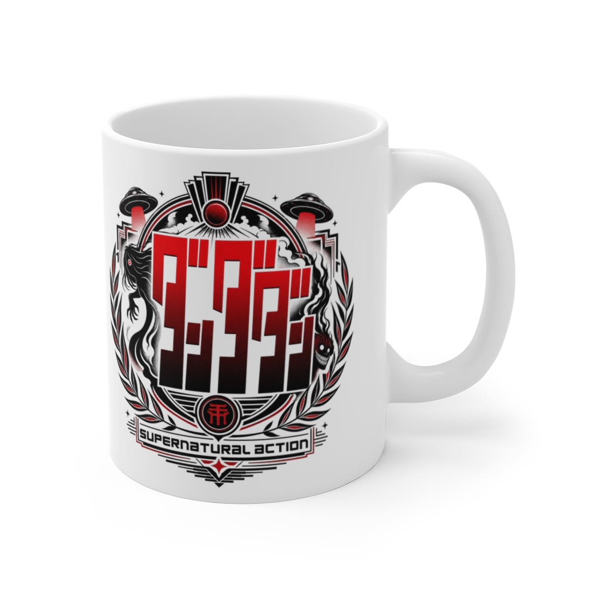 Dandadan "Supernatural Action" White Mug