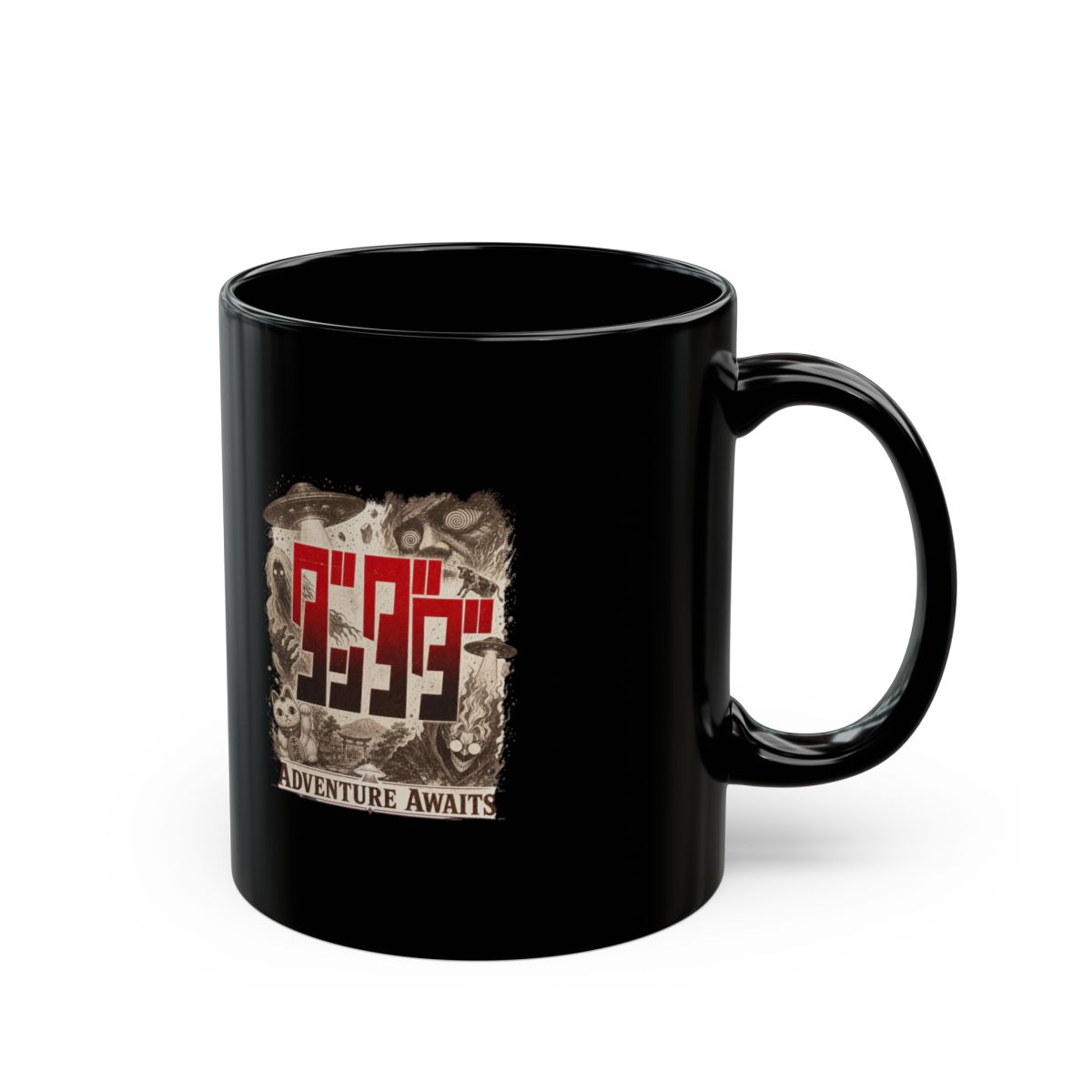 Dandadan "Adventure Awaits" Black Mug