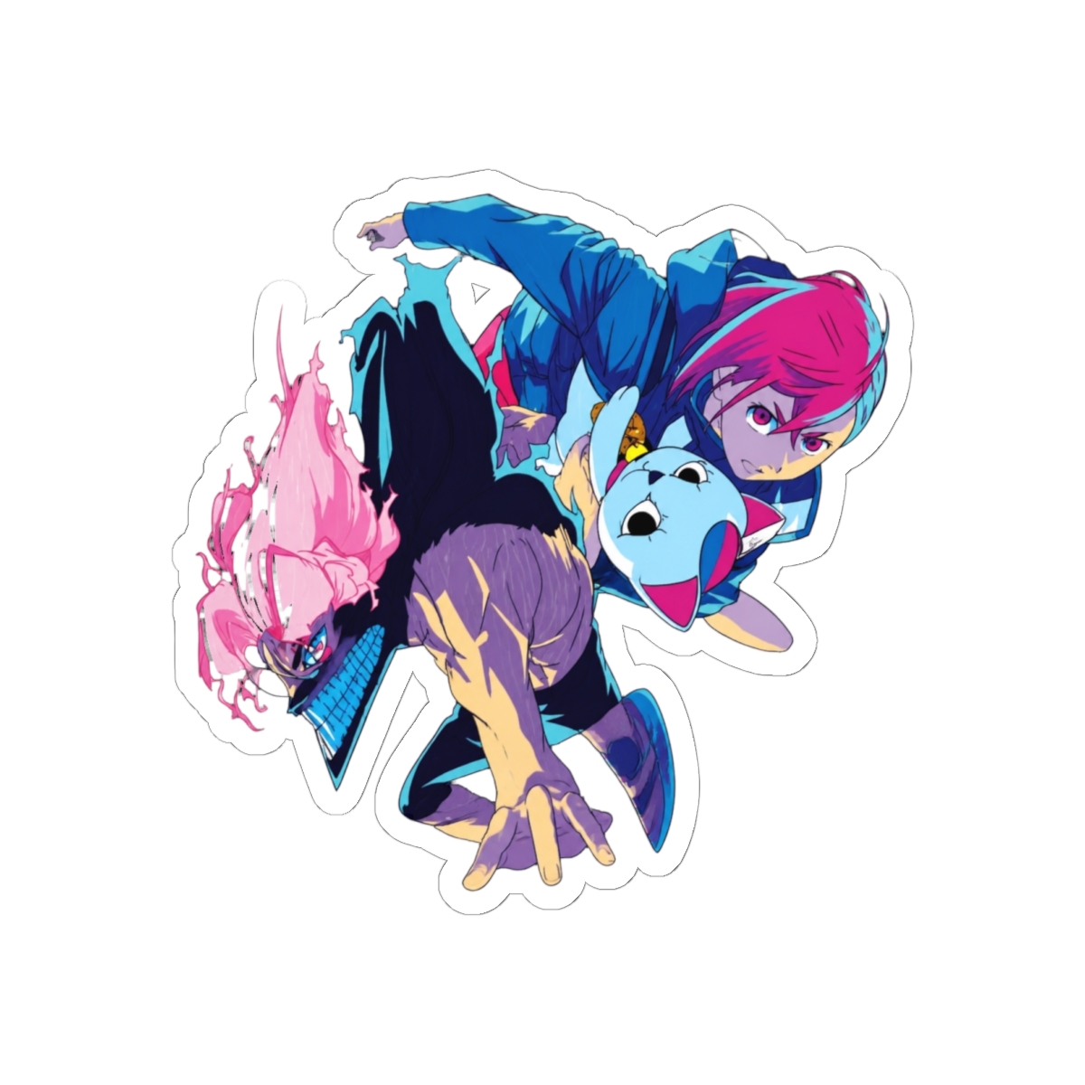 Dandadan - Okarun and Momo Retro Style Sticker